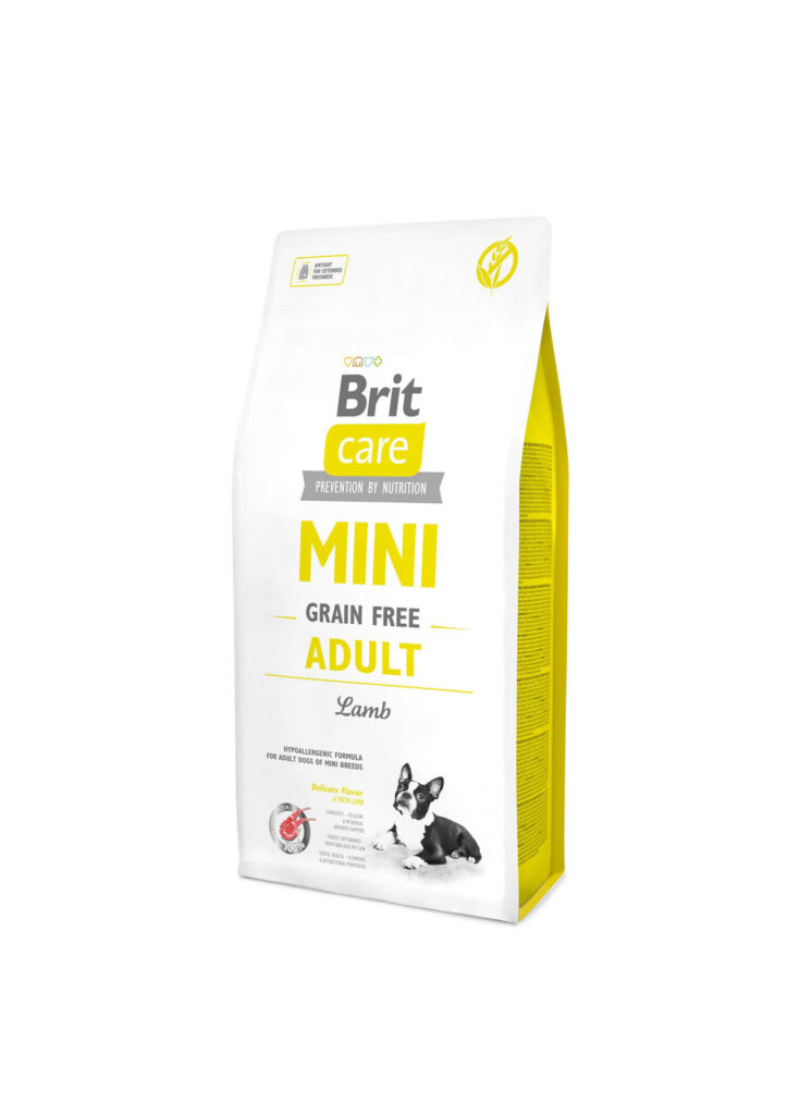 Сухий корм для дорослих собак мініатюрних порід Brit Care GF Mini Adult Lamb - 7 кг