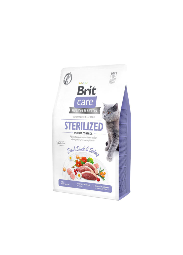 Сухий корм для стерилізованих котів і котів із надмірною вагою Brit Care Cat GF Sterilized Weight Control - 2 кг