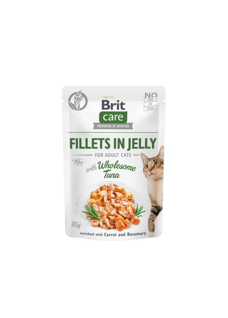 Вологий корм для котів Brit Care Cat pouch тунець в желе